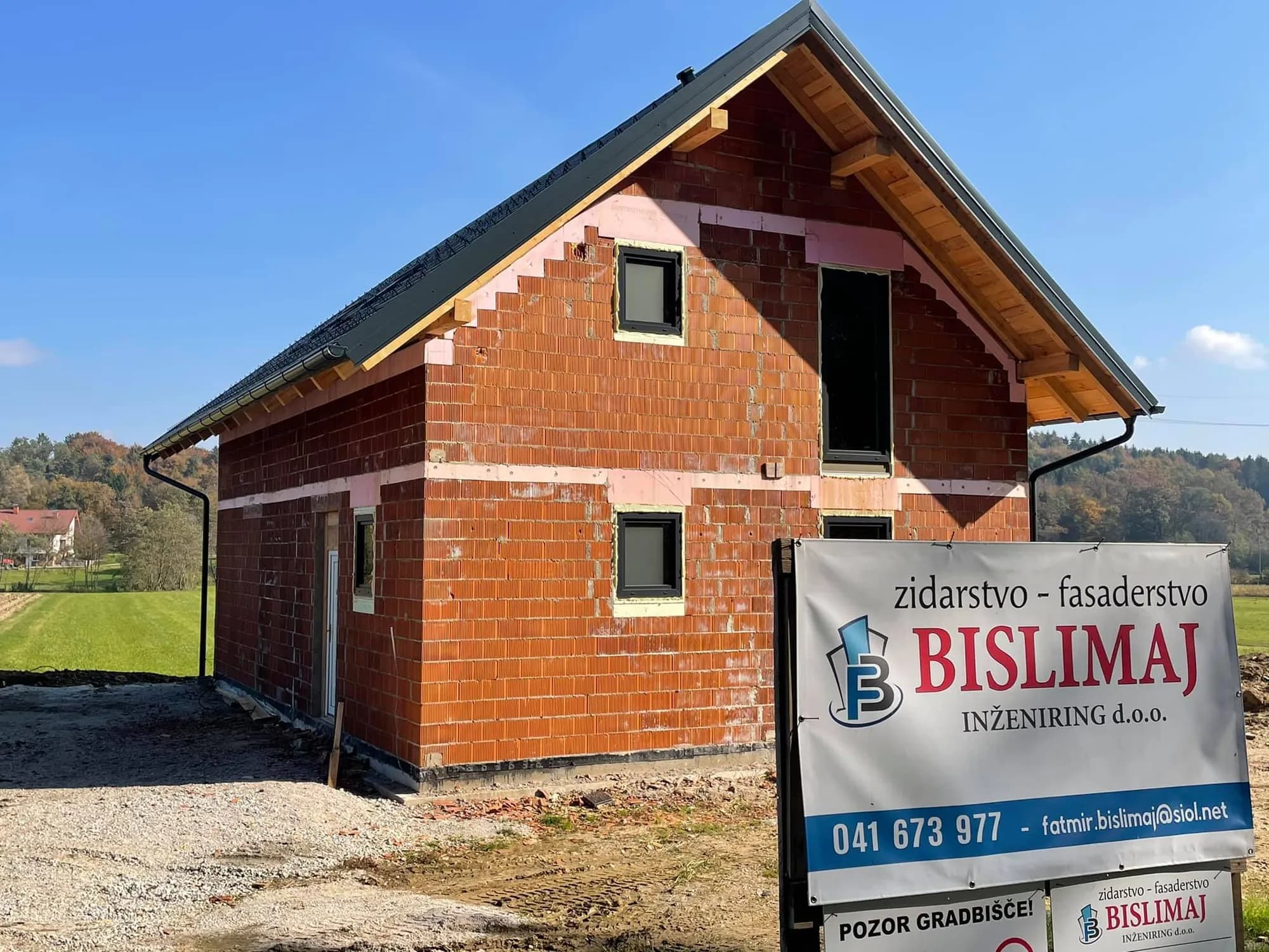 Fotografija z gradbišča Bislimaj Inženiring