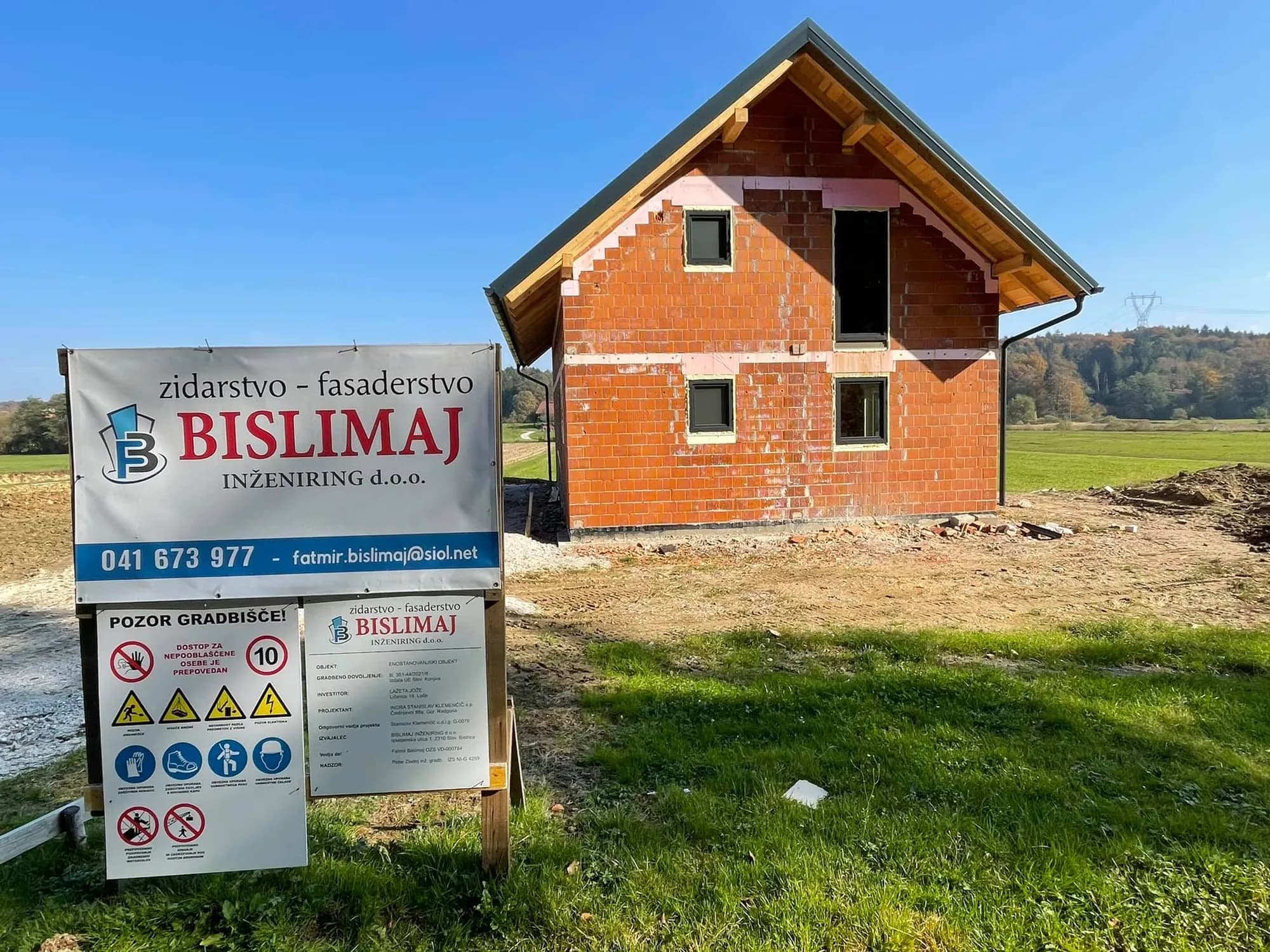 Fotografija z gradbišča Bislimaj Inženiring